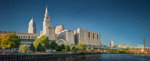 Cleveland, Ohio, city skyline during the day